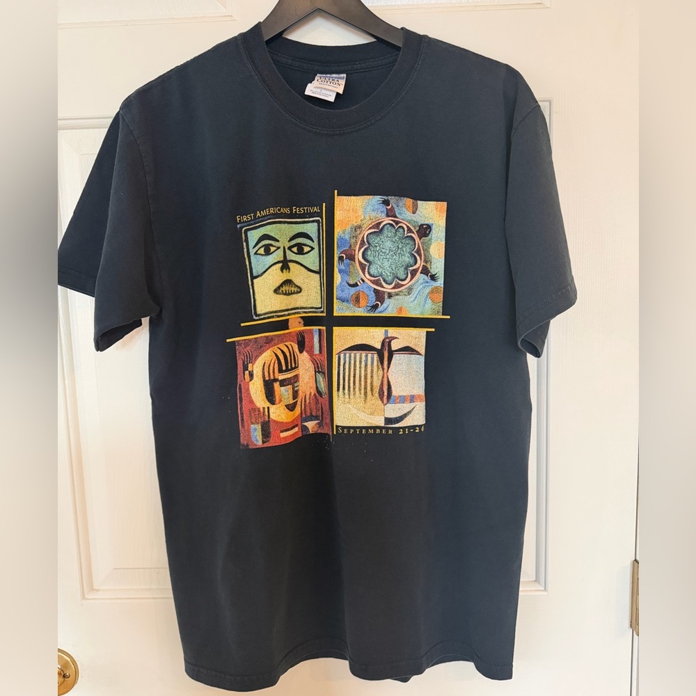 Vtg First Americans Festival Shirt  Smithsonian Native Art Museum Event Size L